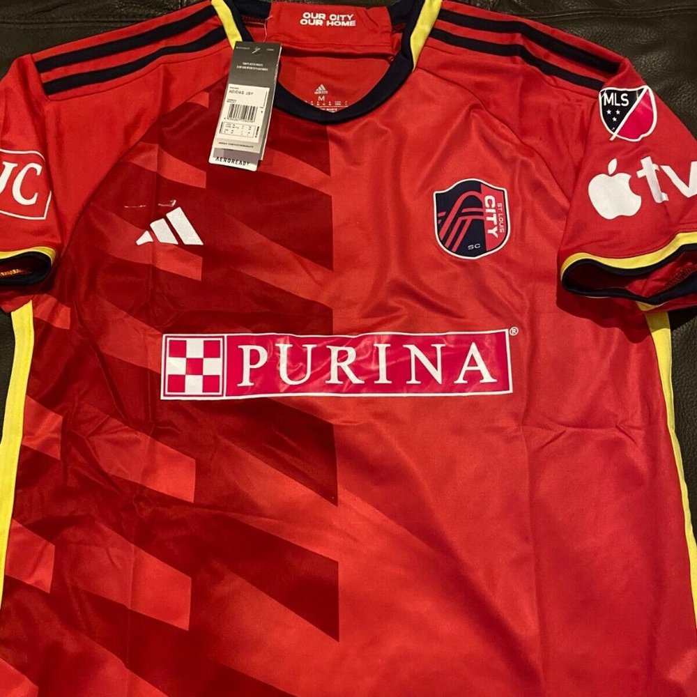 ADIDAS MLS ST LOUIS CITY FC Red Men's JERSEY Sz M,L,XL,2XL  New With Tags